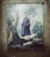 Gemälde des Hl. Gunther bei den Gedenkbrettern